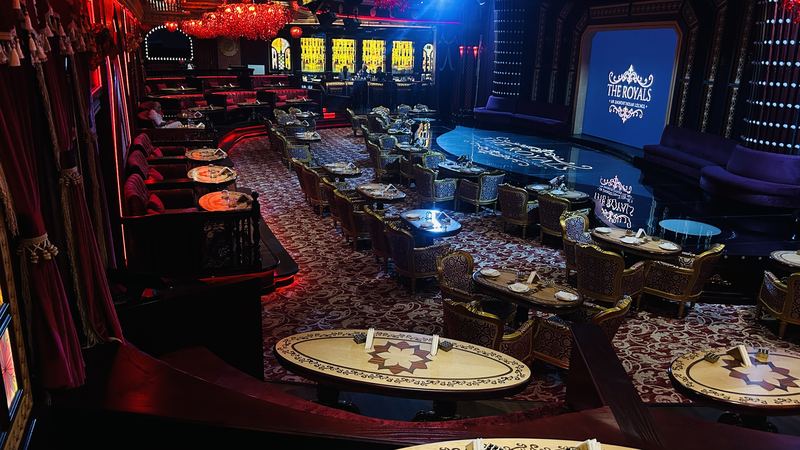 The dance floor seen from the tables
