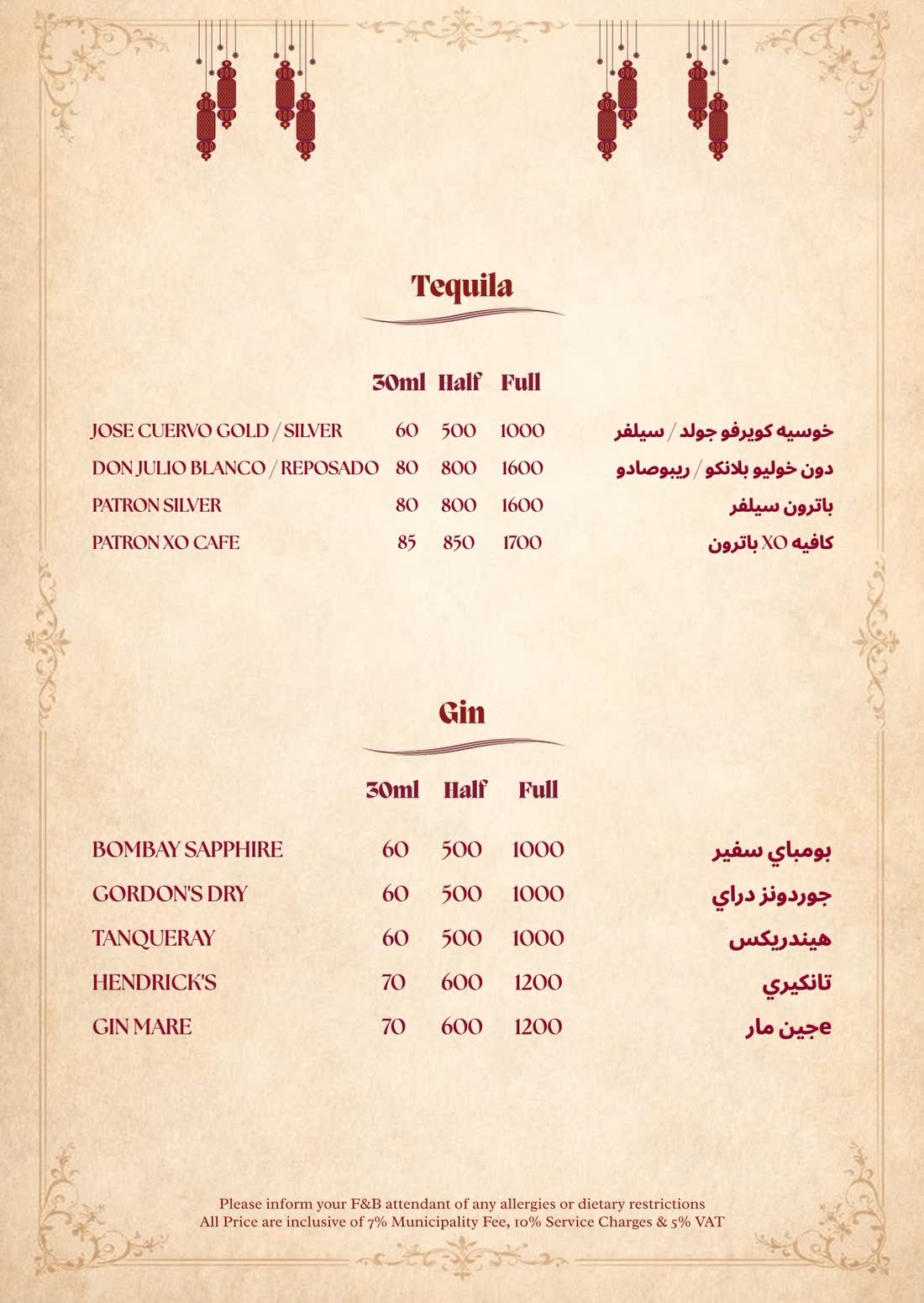 Menu, page 6 of 27